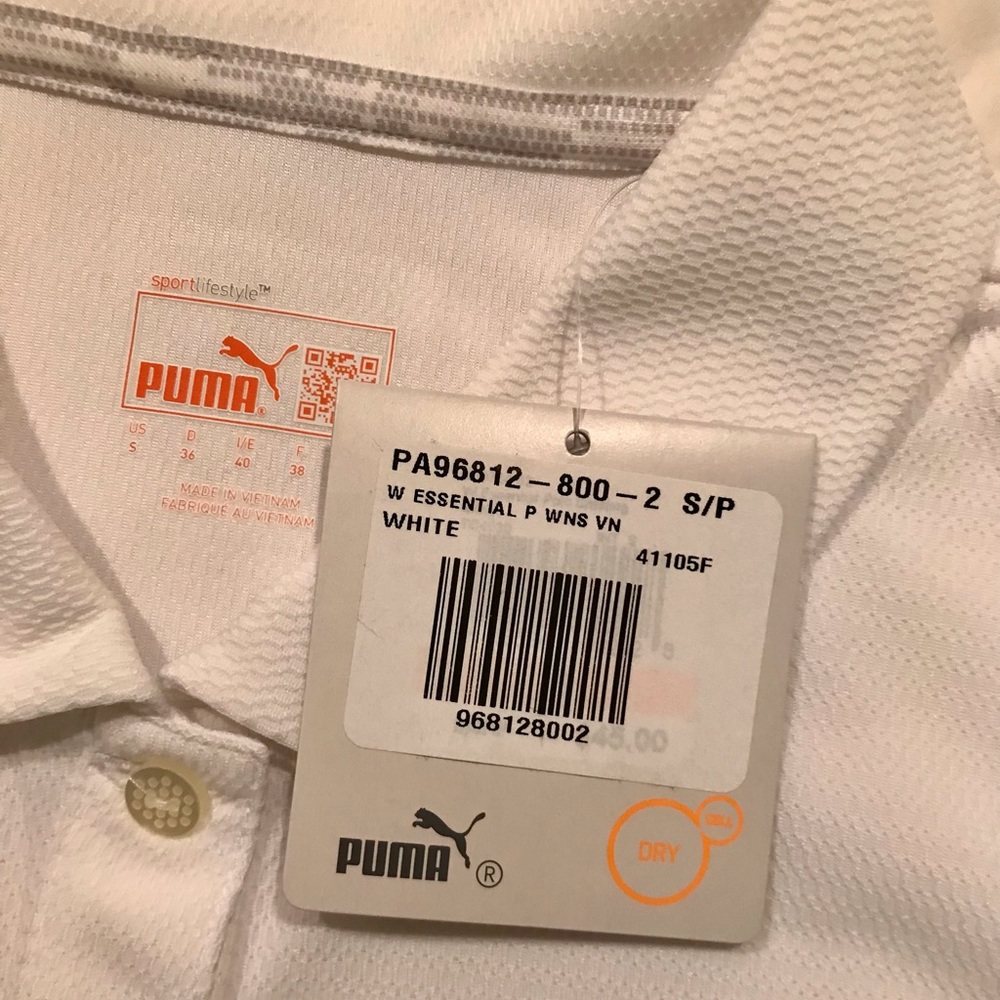 Puma white dry cell golf shirt